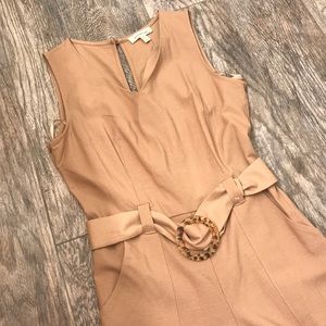 Utility jumpsuit tan Khaki with belt new